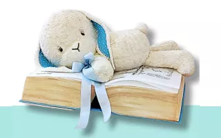 Torta libro con conejo